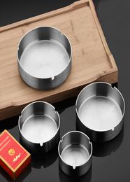 Promotion Gift Customizable Internet Cafes Bar Round Ashtrays 1033cm Stainless Steel Thicken el Restaurant Durable Ashtray DH7957647