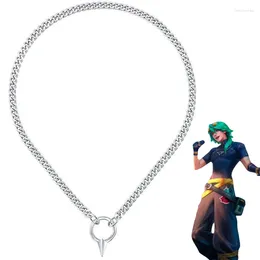 Pendant Necklaces Game Heartsteel Cosplay Necklace Ezreal Unisex Choker Jewellery Accessories Gifts Halloween Costume Props