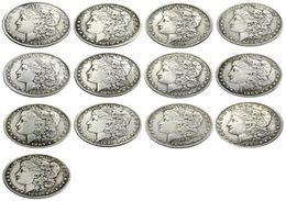 US 13pcs Morgan Dollars 18781893 quotCCquot Different Dates Mintmark craft Silver Plated Copy Coins metal dies manufacturing 125655546658