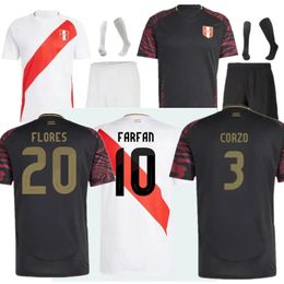 2024 Peru Soccer Jerseys 24 25 Men Kids Kit Home Away Football Shirts PIZARRO FARFAN CUEVA Eleccion Peruana Cuevas SOLANO FLORES CUBILLAS PINEAU Outdoor Apparel