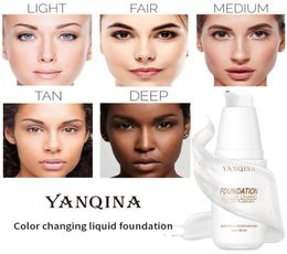 YANQINA 30ml Color Changing Liquid Foundation Oilcontrol Concealer Cream Hydrating Long Lasting Makeup Foundations3178322