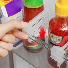 Kitchen Storage 1 Pcs Refrigerator Partition Board Retractable Plastic Divider Splint For DIY Bottle Can Shelf Organizer