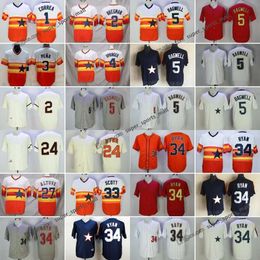 Throwback Baseball Jersey 34 Nolan Ryan 2002 7 Craig Biggio 1981 5 Jeff Bagwell 2006 1 Carlos Correa 2 Alex Bregman1980 4 George Springer 27 Jose Altuve 33 Mike Scott