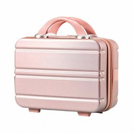 travel Hand Lage Cosmetic for Case Small Makeup Carrying Mini Suitcase i6zB#