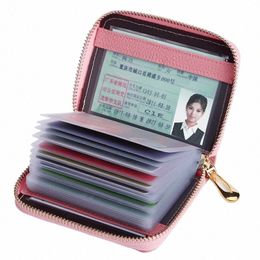 20 Detents Cards Holders PU Busin Bank Credit Bus ID Card Holder Cover Coin Pouch Anti Demagnetizati Wallets Bag Organizer s6k5#