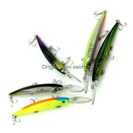 5Pcs/Lot 5.71In/0.447Oz Minnow Crankbait Hard Bait Tight Wobble Slow Sinking Jerkbait High Quality Abs Fishing Lure Drop Delivery Dhgqc