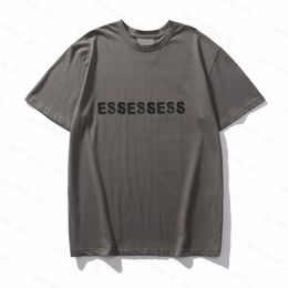 T-shirt Essentialsshirt Mens T Shirts Thick Cotton Version Summer Women Designers Tshirt Fashion Tops Man Casual Letter Polos Clothing Clothes Tees 2024 ZX5