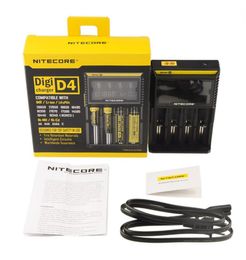 Nitecore D4 Digicharger LCD Display Battery Charger Universal Charger Retail Package with Charging Cablea258981291