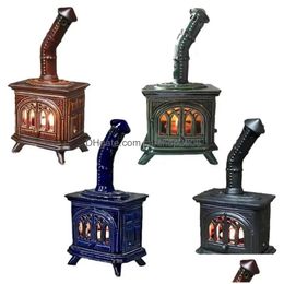 Candle Holders Fireplace Candlestick Holder Tea Light Art For Living Room Home Dining Drop Delivery Garden Dhrj6