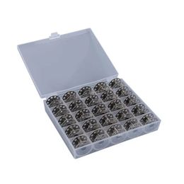 25Pcs/Set Empty Bobbins Sewing Machine Plastic Case Storage Box for Sewing Machine Spools with Thread Storage Case Sewing Tools