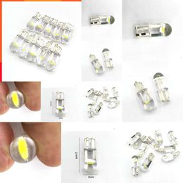 2024 2024 10X 2021 2024Est W5w Led T10 Car Light COB Glass 6000K White Auto Automobiles License Plate Lamp Dome Read DRL Bulb Style 12V