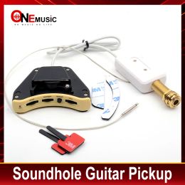 Cables Soundhole Guitar Pickup White Pickup with Silver Piezo with Output Balance