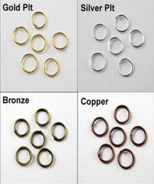 4mm Jump Rings Open Connectors Gold Silver Bronze Copper Connectors 6Colors sell 2000pcslot DIY1355924
