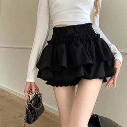 Korean Kawaii Mini Skirts Women Harajuku Sexy Balletcore Cake Skirt Y2K Fashion High Waist Patchwork Lolita ALine Ruffle 240416