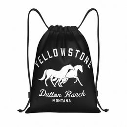 dutt Ranch Yellowste Drawstring Bag Women Men Portable Gym Sports Sackpack Shop Backpacks Y3pI#