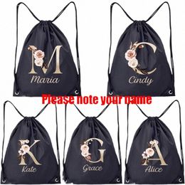 custom Name String Bag Sports Drawstring Bag Waterproof Backpack Bundle Pocket Custom Printing Logo for Men Women Students d0fj#