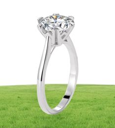 sterling silver product in love with single bell women039s exaggerated large 2 CT simulation diamond ring showing off two CT d5565374
