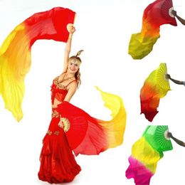 Decorative Figurines Rivet Fan Gradient Colour Handheld Sequin Embellished Belly Dancing Folding For Dancer Practise Pography Cheongsam