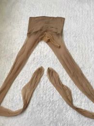 Sexy Socks Ultra-thin See Through Men Stockings Pantyhose High Waist Elastic Sexy Leggings Tights 240416