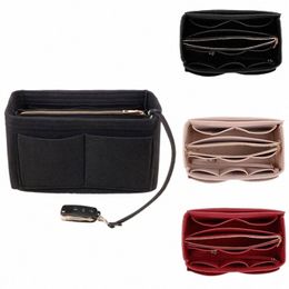 new Women Make up Organiser Felt Insert Bag For Handbag Travel Inner Purse Portable Cosmetic Bags Fit Various Brand Bags B0qn#