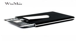 Winmax Black Quality Holder Waterproof Cash Money Pocket Box Aluminum Business Men ID Card Holder Gift Wallets4780813