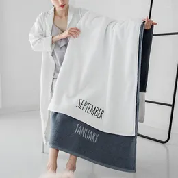 Towel Bath Pure Cotton Thickened Solid Colour Fashion Soft Absorbent El Household Adult Wrapping Bathroom 80 160cm