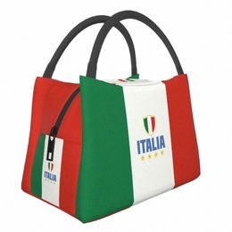 flag Of Italy Insulated Lunch Bags for Women Portable Thermal Cooler Food Lunch Box Hospital Office 63K3#