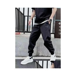 Mens Pants 23Ss Spring Autumn Graph Printing Pencil Ankle Banded Fashion Brand Sports Y3 Men Trousers Drop Delivery Apparel Clothing Otdb4