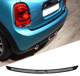 1 Piece 5D Carbon Fibre Car rear bumper Trunk load edge Protector guard Trim Decal sticker for MINI cooper clubman R55 F55 F568087814