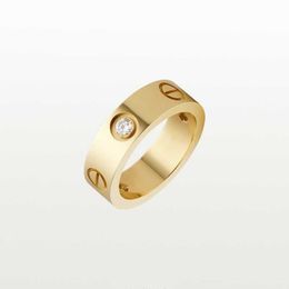 Light Luxury Love Screw Ring Classic LOVE Ring logo engrave Rings Gold Silver Rose Stainless Steel Rings Women men lovers Fashion Jewellery USA size 6 7 8 9 10 11 12