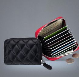 New fashion luxury classic designer coin bag stripped zipper genuine leather card holder wallet for women girls1223266