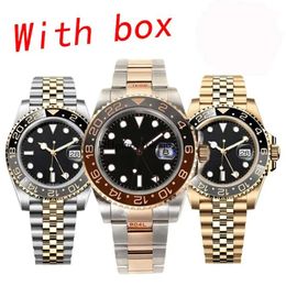 Luxury Root Beer Men's Watch 40mm G-T Automatic 904L Stainless Steel Sapphire Luminous Waterproof Montre De Luxe Dhgate Watch Cai Jiamin ROLEJ Watch