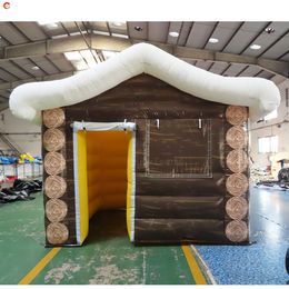 wholesale Free Door Ship Outdoor Activities 6mLx4mWx3.5mH (20x13.2x11.5ft) large Xmas decorations inflatable Santa grotto Christmas house