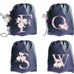 drawstring Bag Simple Pink Letter Print Backpack Boy Basketball Bag Girl Shop Bags Multi-functi Customize Men Sport Bags o9Lp#