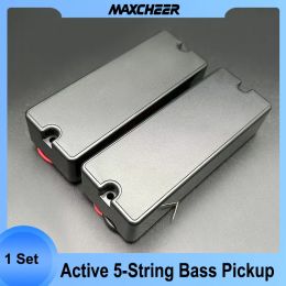 Cables Active Bass Pickup Soapbar 5String Bass Pickup Double Coil Humbucker Pickup Ceramic Magnet Active Pickup Guitar Parts