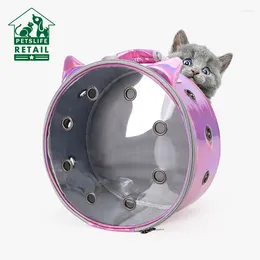 Cat Carriers Carrier Bag Breathable Transparent Puppy Cute Backpack Cats Box Cage Small Dog Pet Travel Handbag Space