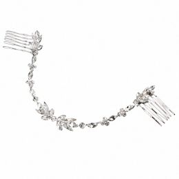 classic Wedding Lg Hair Combs Austrian Crystal Bendable Bride Hair Jewellery Accories Women Hairpins Hairpieces z396#