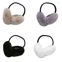 Berets Soft Plush Thicken Ear Warmer Women Men Cold Proof Winter Earmuffs Solid Colour Dropship