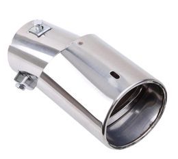 Manifold Parts Universal Car Chrome Exhaust Muffler Tip Stainless Steel Pipe Trim Modified Rear Tail Throat Liner Accessories2893143