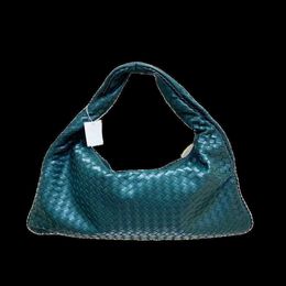 Bottegvenetas Hop Bag Large Weaving 2024 One Shoulder New Fashionable Handmade Western Style Texture Versatile Underarm Capacity Handbag Cross Border Fo