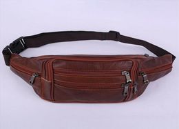 Men Bag Leather Fanny Pack Waist Belt Hip Purse High Quality Travel Carry On Pouch Fashion6505133