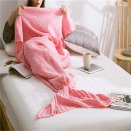 Blankets Soft Snuggle Knitted Blanket Crochet Throw Bed Wrap Sleeping Camping Sleepovers For Adult Childern Kids