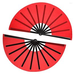 Decorative Figurines 2 Pieces Large Folding Fan Nylon Cloth Handheld Chinese Tai Chi Decoration Fold Hand For Party