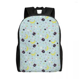 School Bags Sailors Backpacks For Women Men College Students Bookbag Fits 15 Inch Laptop Moon Pattern Multifunctional Backpack
