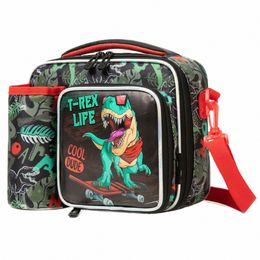 boys Lunch Bag Dinosaurs and Football Cute Polyester Lunch Bag for Picnic Outing School Best Gift for Boys r0Px#