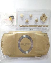 Gold color replacement full housing shell cover case with buttons kit for PSP1000 PSP 1000 Game Console Repair Parts1541898