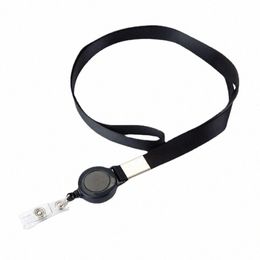 1pc Retractable Neck Strap ID Badge Holder Lanyard for Staff Workers Nurse Pass Work Employee's Card Cover Case Sleeve Lanyards Z7Pf#