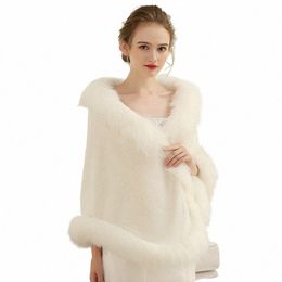 hot Sale 2021 Cheap Wedding Jacket Bride Wraps Cape Winter Wedding Dr Wraps Bolero Wedding Fur Bridal Coat Accories 617d#