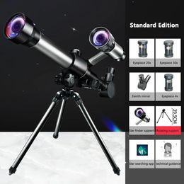 HD Professional Astronomical Telescope Set for Beginner Outdoor Stargazing Monocular Science Experiment Supplies 240408