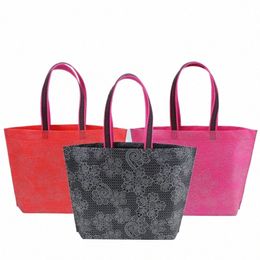 hot Fi Women Lady Foldable Shop Bag Waterproof Thick Handbag Casual New Portable Large Capacity Zip Nyl Y6ZW#